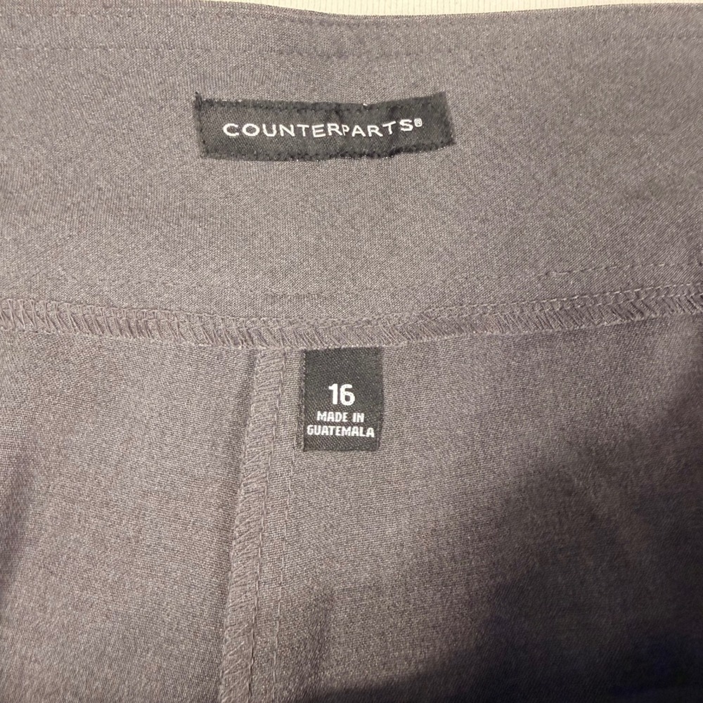 Counterparts Slimming Sensations Pants 16 Charcoal Gray Tummy Control Stretch - Picture 4 of 10